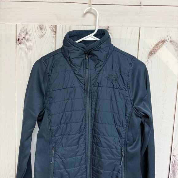 The North Face Hybrid Insulated Jacket Women’s M Deep Navy Thumbholes EUC - Picture 4 of 15